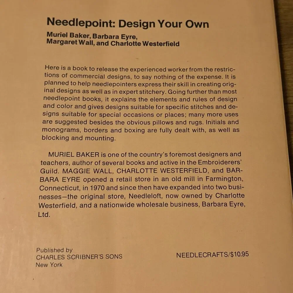 Needlepoint: Design Your Own By Baker Eyre Wall Westerfield 1974 PB